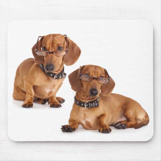 Love Dachshund Puppy Dog Mousepad Muismat (Voorkant)