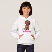 Love Dachshund Puppy Dog Sweatshirt (Voorkant volledig)