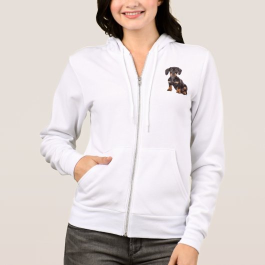 Love Dachshund Puppy Dog Sweatshirt (Voorkant)