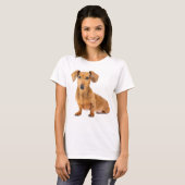 Love Dachshund Puppy Dog Tee Shirt (Voorkant volledig)