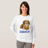 Love Dachshund Puppy Dog Tee Shirt (Voorkant volledig)