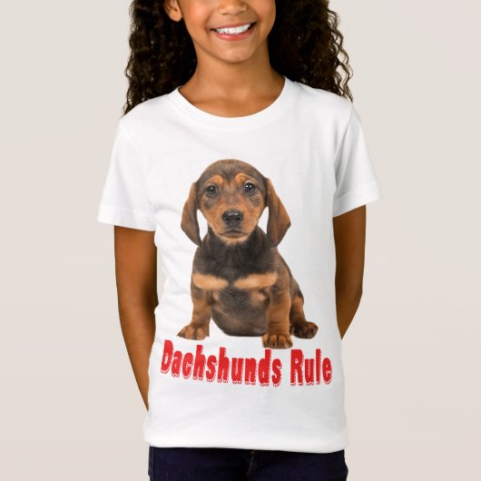 Love Dachshund Puppy Dog Tee Shirt (Voorkant)