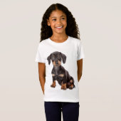 Love Dachshund Puppy Dog Tee Shirt (Voorkant volledig)