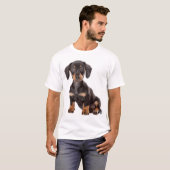 Love Dachshund Puppy Dog Tee Shirt (Voorkant volledig)