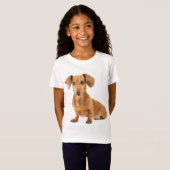 Love Dachshund Puppy Dog Tee Shirt (Voorkant volledig)