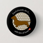 Love Dachshund Ronde Button 5,7 Cm (Voorkant)