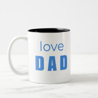 Love Dad Baby Boy mug Tweekleurige Koffiemok