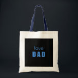 Love Dad Baby Boy tote bag<br><div class="desc">Carry love everywhere with this stylish Love Dad tote bag. Perfect for dads to carry baby essentials,  groceries,  or everyday items. A practical and thoughtful gift for baby showers and proud dads.

✨ This design is also available on matching stickers,  mugs,  tote bags,  and invitations in the collection.</div>