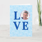 LOVE DAD Custom Foto Vaderdag Vader Verjaardag Kaart (Voorkant)
