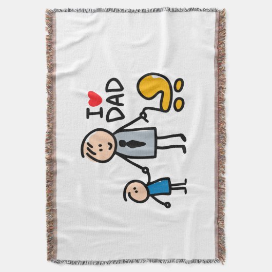 Love Dad Deken (Voorkant Verticaal)