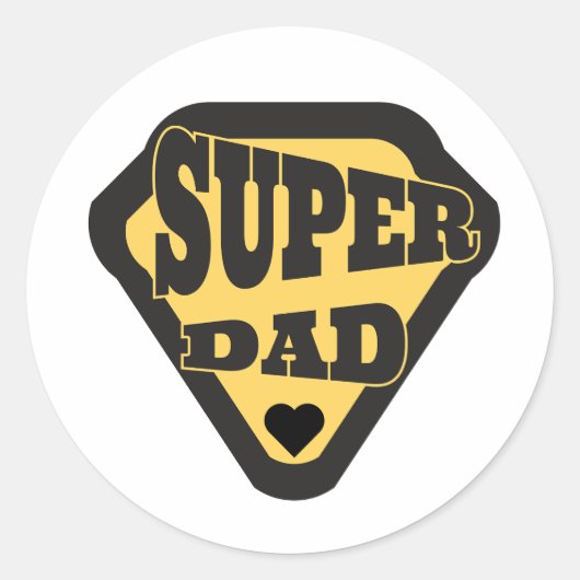 Love Dad - Family Love Ronde Sticker (Voorkant)