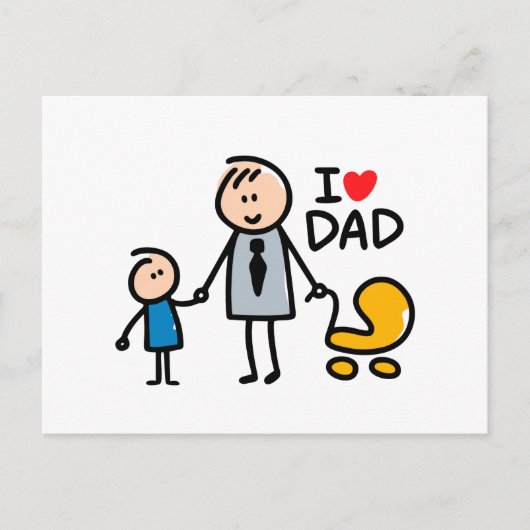 Love Dad Feestdagenkaart (Voorkant)