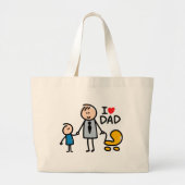 Love Dad Grote Tote Bag (Voorkant)