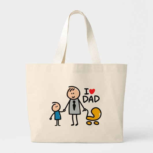 Love Dad Grote Tote Bag (Voorkant)