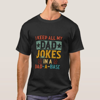 Love Dad Jokes Opgeslagen in Dad-a-Base Design T-shirt