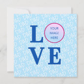 Love Dad Love Father Modern Elegant Custom Photo (Voorkant)