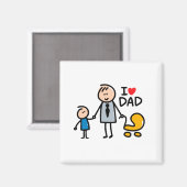 Love Dad Magneet (Voorkant / Achterkant)