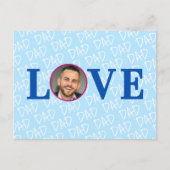 LOVE DAD Moderne, aangepaste foto Briefkaart (Voorkant)