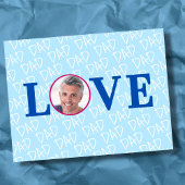 LOVE DAD Moderne, aangepaste foto Briefkaart