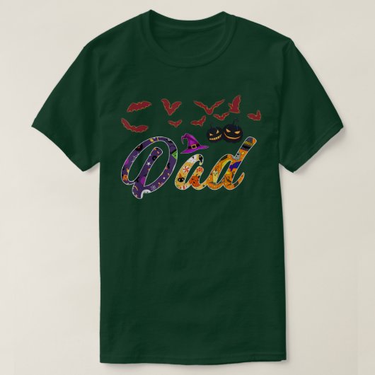 Love Dad Pumpkin Witch Halloween T-shirt (Design voorkant)