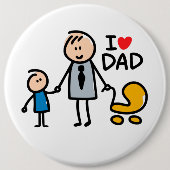 Love Dad Ronde Button 6,0 Cm (Voorkant)
