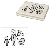 Love Dad Rubberstempel (Gestempeld)