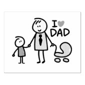 Love Dad Rubberstempel (Afrduk)