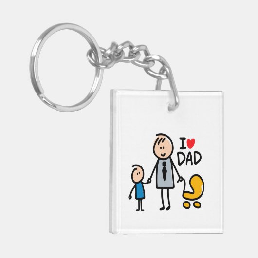 Love Dad Sleutelhanger (Voorkant Links)