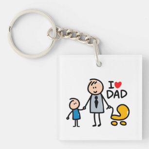 Love Dad Sleutelhanger