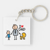 Love Dad Sleutelhanger (Achterkant)