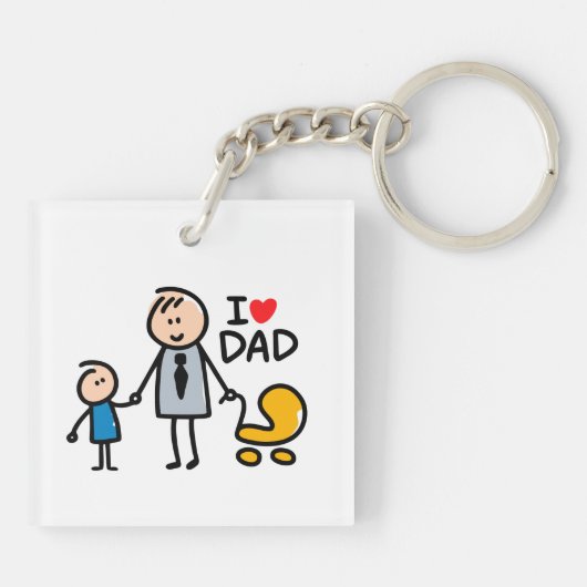 Love Dad Sleutelhanger (Achterkant)