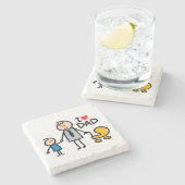 Love Dad Stenen Onderzetter (Zijkant)