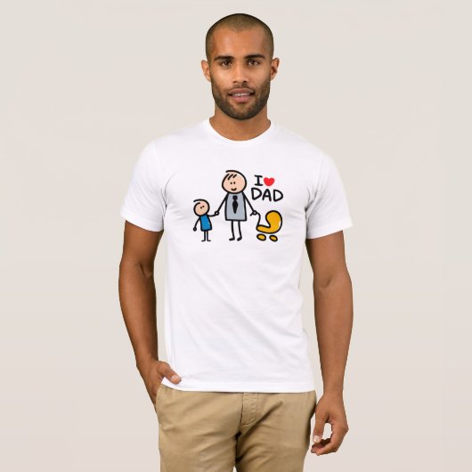 Love Dad T-shirt (Voorkant volledig)