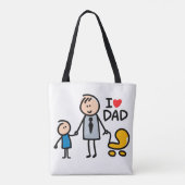 Love Dad Tote Bag (Achterkant)