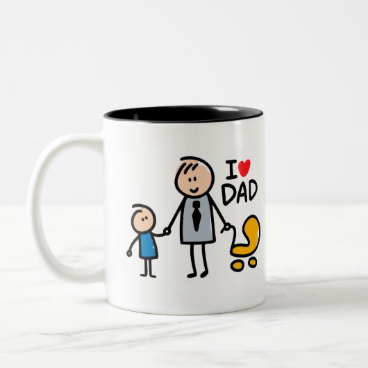 Love Dad Tweekleurige Koffiemok (Links)