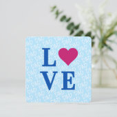 LOVE DAD Vaderdag Vader Verjaardag Blauw Plein Kaart (Staand voorkant)