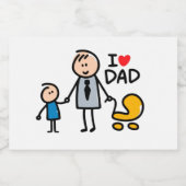 Love Dad Voedselcontainer Etiket (Enkel label)