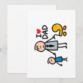 Love Daddy print Feestdagenkaart (Voorkant / Achterkant)