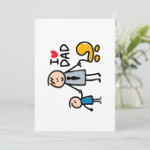Love Daddy print Feestdagenkaart (Staand voorkant)