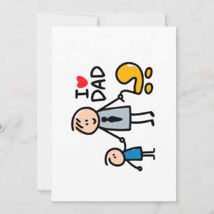 Love Daddy print Feestdagenkaart