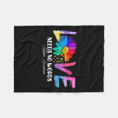 Love Daisy Autism Awareness Needs No Words Fleece Deken (Voorkant (Horizontaal))
