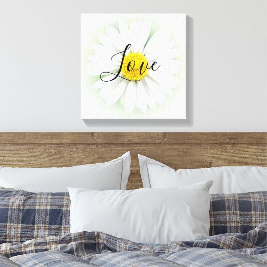 Love Daisy Canvas Afdruk (Insitu (Slaapkamer))