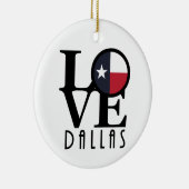 LOVE Dallas Texas Keramisch Ornament (Rechts)