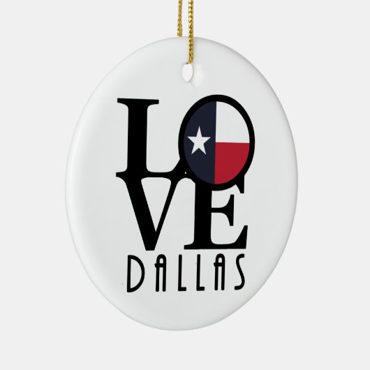 LOVE Dallas Texas Keramisch Ornament (Rechts)
