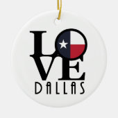LOVE Dallas Texas Keramisch Ornament (Voorkant)