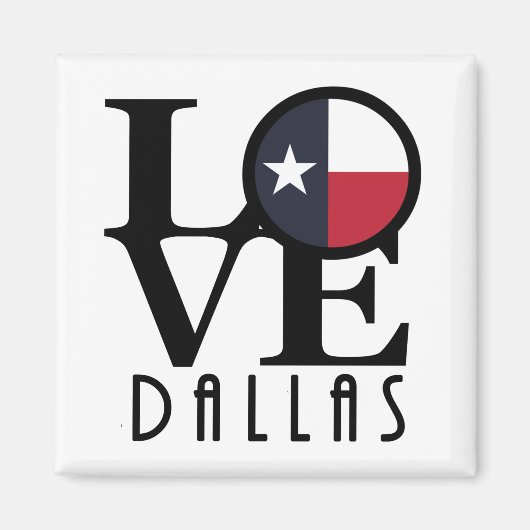 LOVE Dallas Texas Magneet (Voorkant)