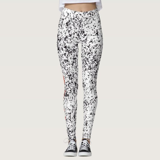Love Dalmatian Black Spoted Leggings (Voorkant)