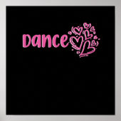 Love Dance Heart Dancers Dancing Day Grafisch Poster (Voorkant)