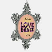 Love Dance Tin Sneeuwvlok Ornament (Links)