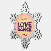 Love Dance Tin Sneeuwvlok Ornament (Rechts)